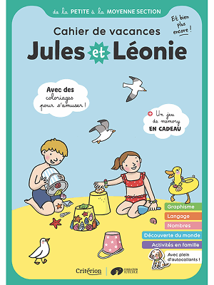 Cahier de vacances Jules et Léonie de la PS à la MSA